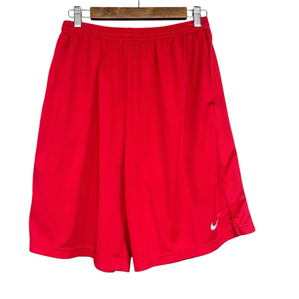 Nike Mens Basketball Shorts Medium Dri-fit‎ Drawstring Activewear Athleisure Red